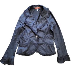 Vintage Y2K Moa Jacket Women's Small Black Lace Trim Gothic Witchy Whimsigoth